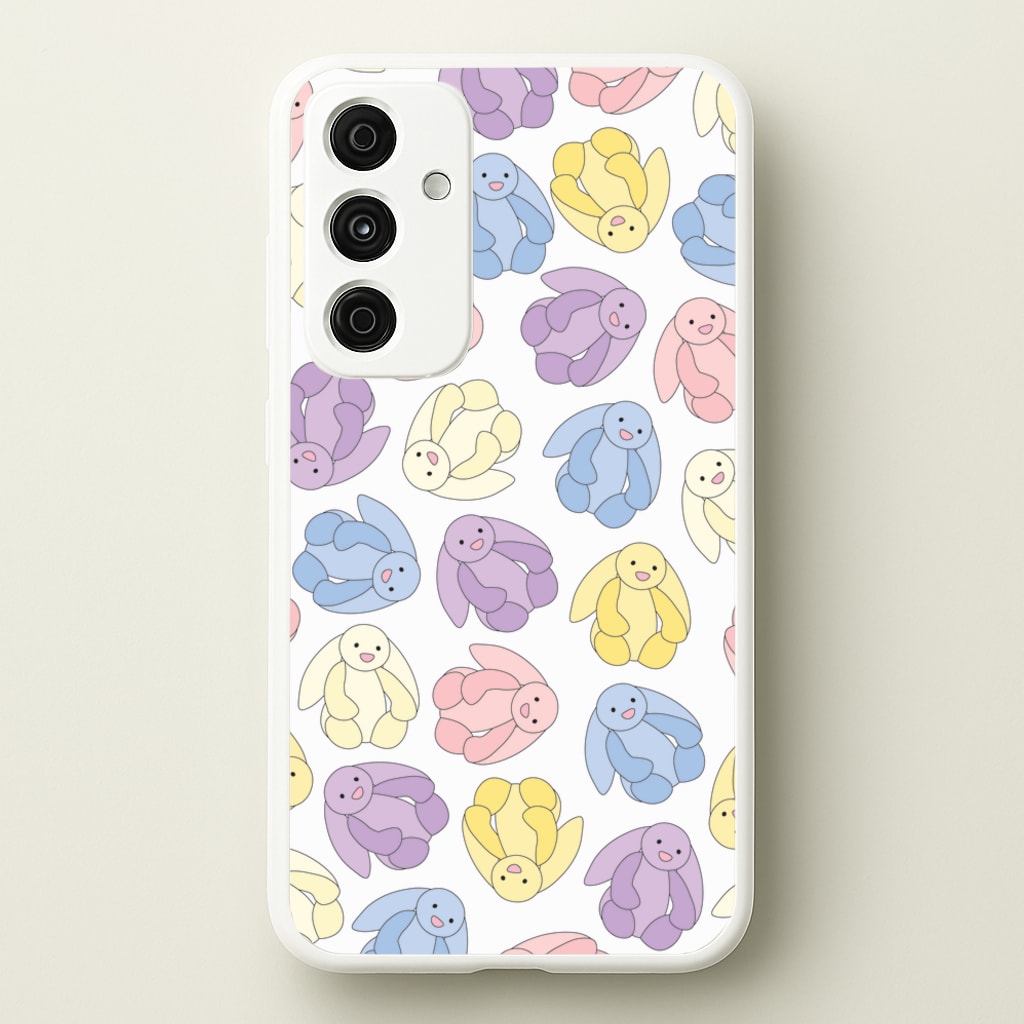 Pastel Bunnies Pattern - Plushy Phone Case for Galaxy A15