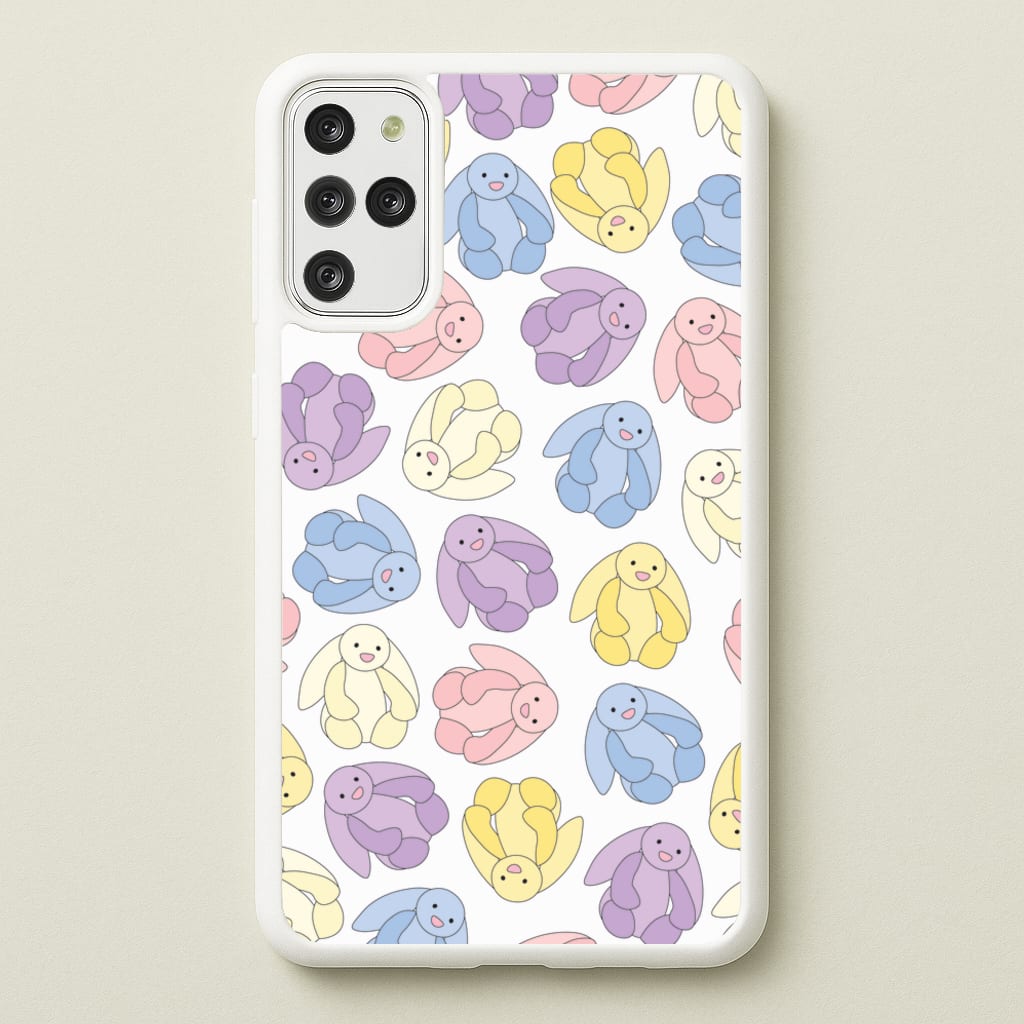 Pastel Bunnies Pattern - Plushy Phone Case for Galaxy S20 Plus