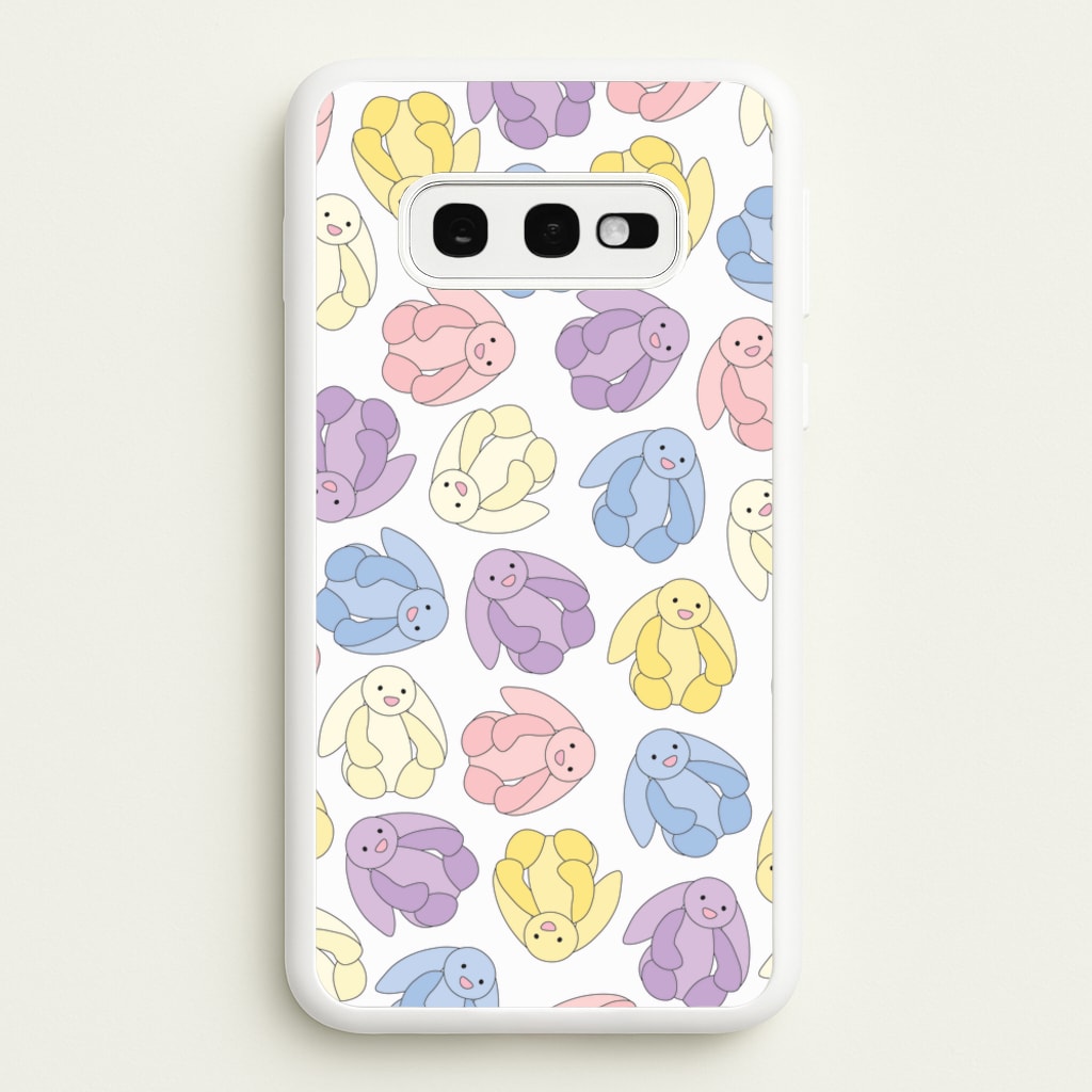 Pastel Bunnies Pattern - Plushy Phone Case for Galaxy S10e