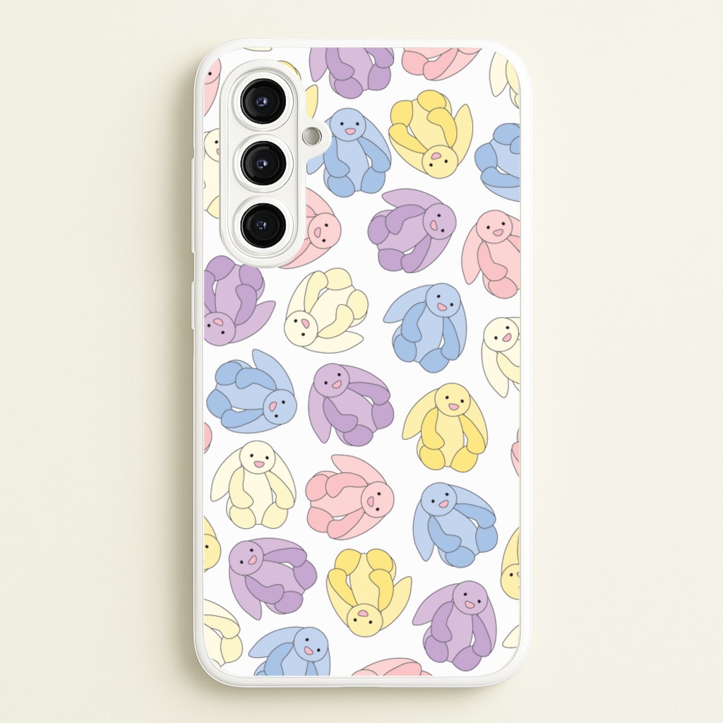 Pastel Bunnies Pattern - Plushy Phone Case for Galaxy A16
