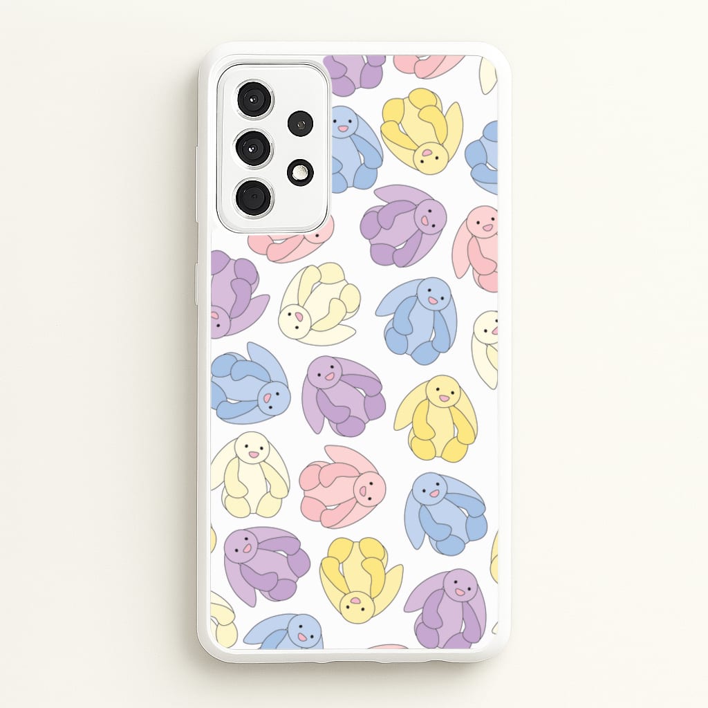 Pastel Bunnies Pattern - Plushy Phone Case for Galaxy A52 / A52s