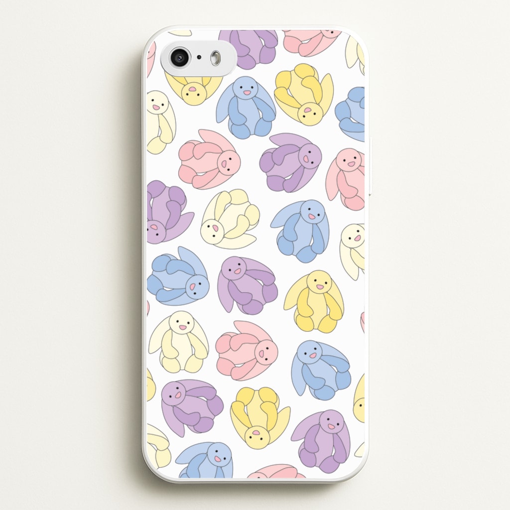 Pastel Bunnies Pattern - Plushy Phone Case for iPhone 5 / 5s / SE 2016