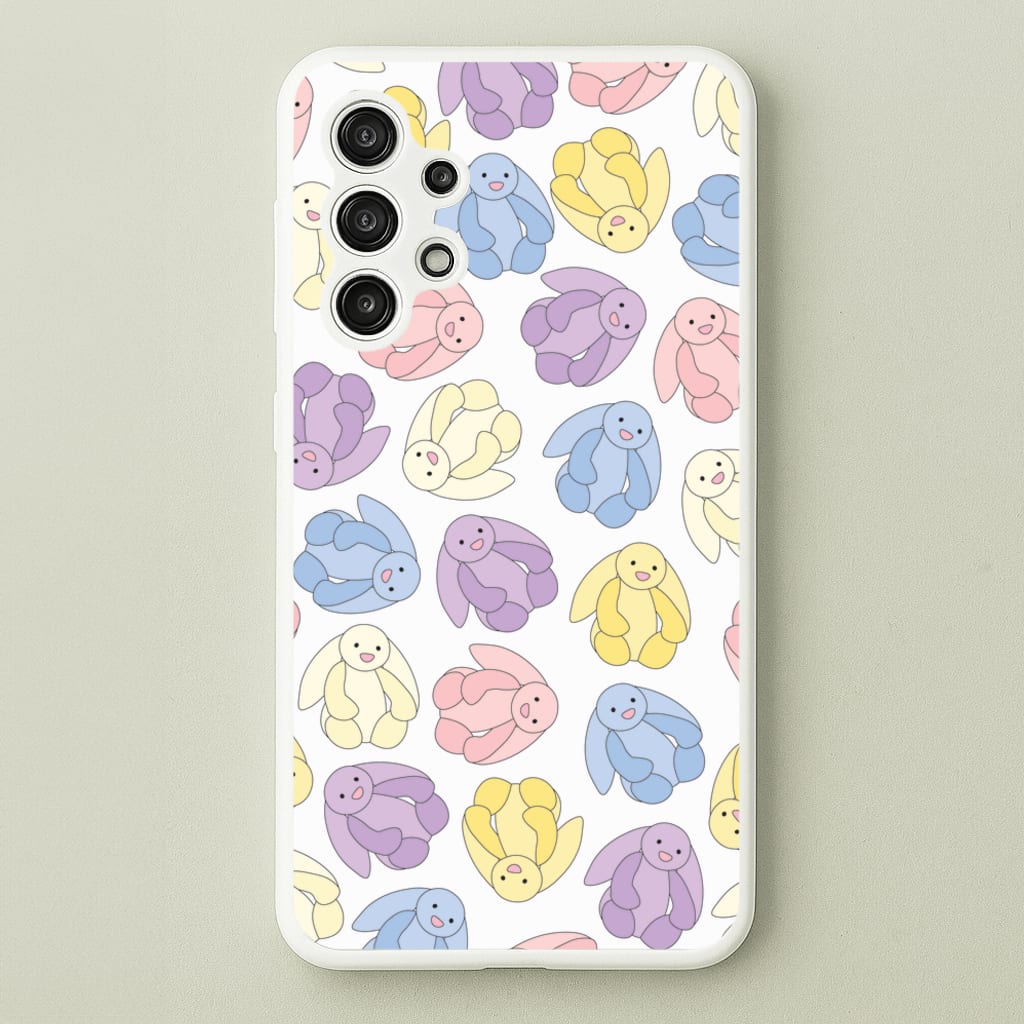 Pastel Bunnies Pattern - Plushy Phone Case for Galaxy A13