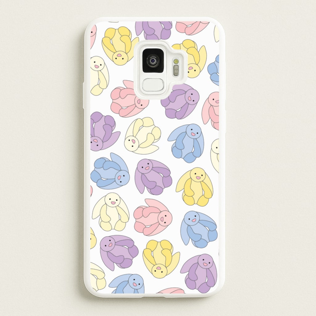 Pastel Bunnies Pattern - Plushy Phone Case for Galaxy S9