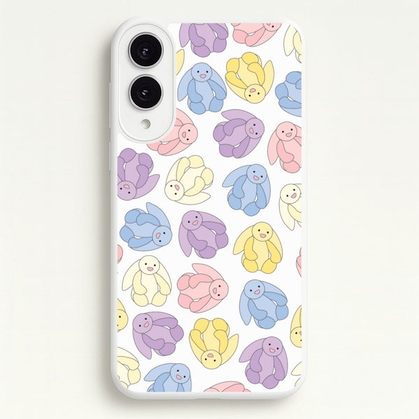 Pastel Bunnies Pattern - Plushy Phone Case for Galaxy S25 Edge