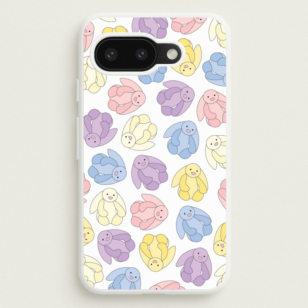 Pastel Bunnies Pattern - Plushy Phone Case for Google Pixel 9a