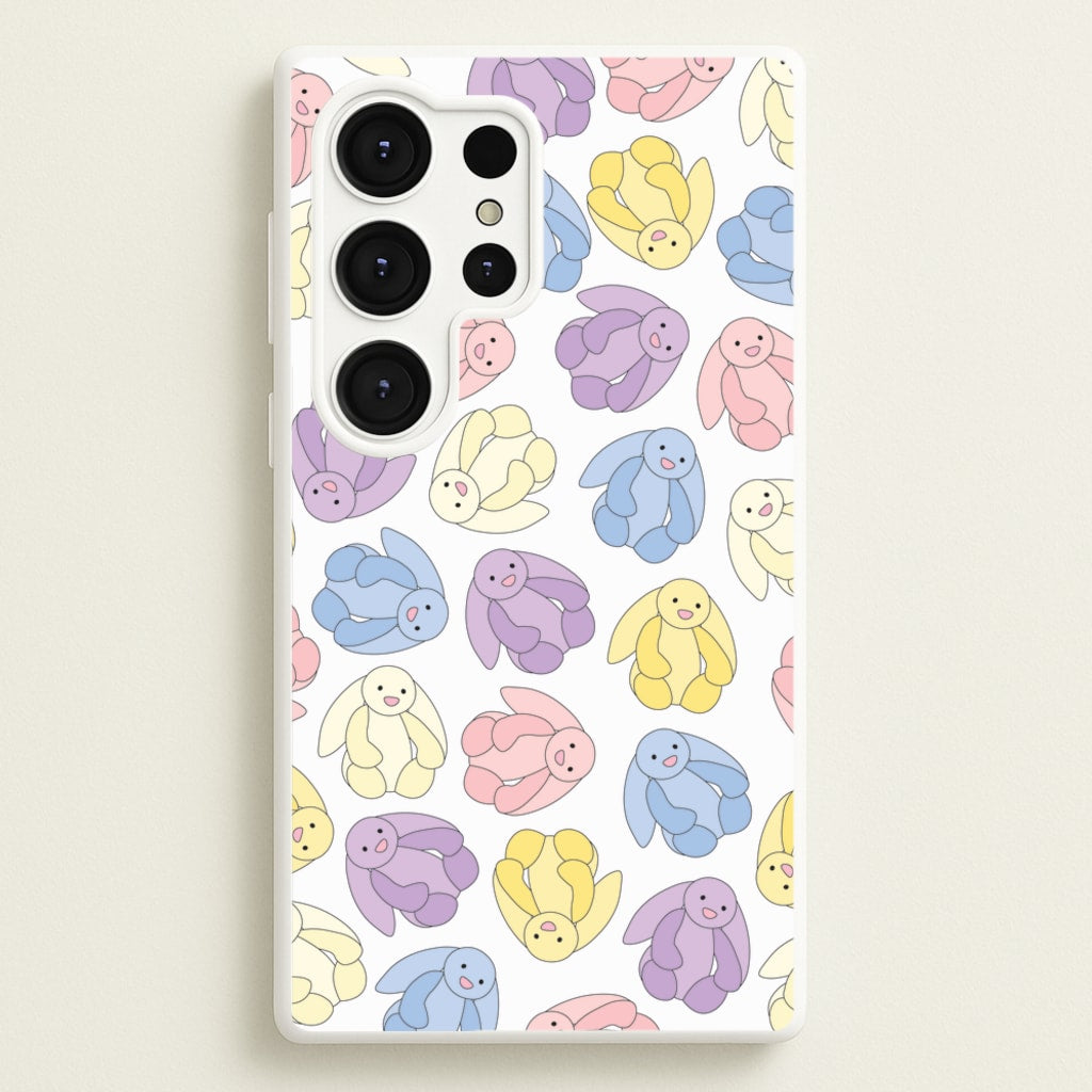 Pastel Bunnies Pattern - Plushy Phone Case for Galaxy S25 Ultra