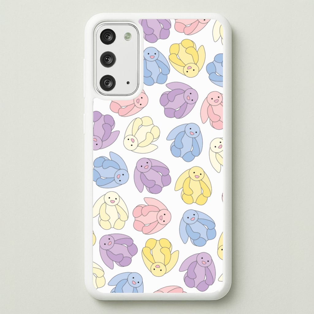 Pastel Bunnies Pattern - Plushy Phone Case for Galaxy Note 20