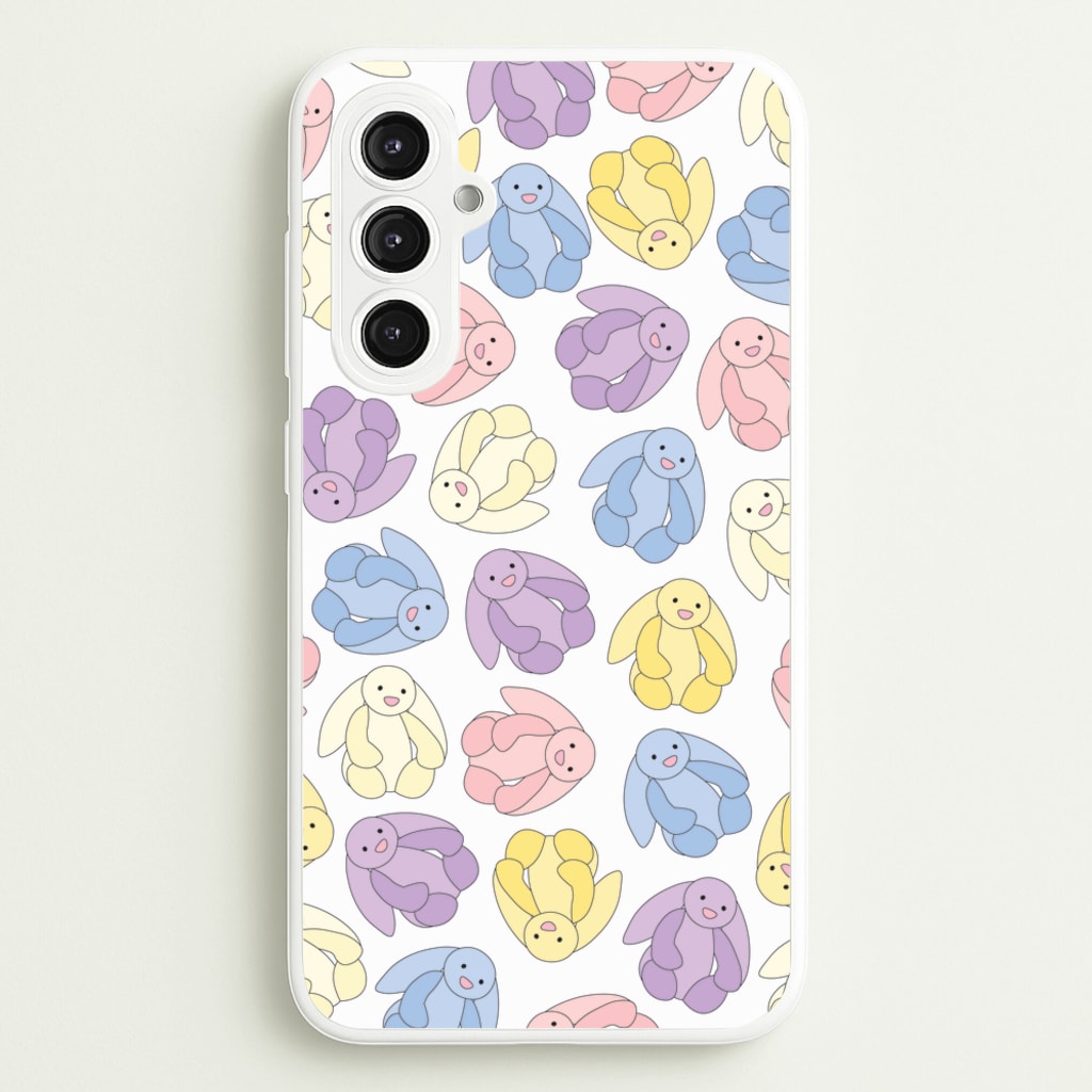 Pastel Bunnies Pattern - Plushy Phone Case for Galaxy S23FE