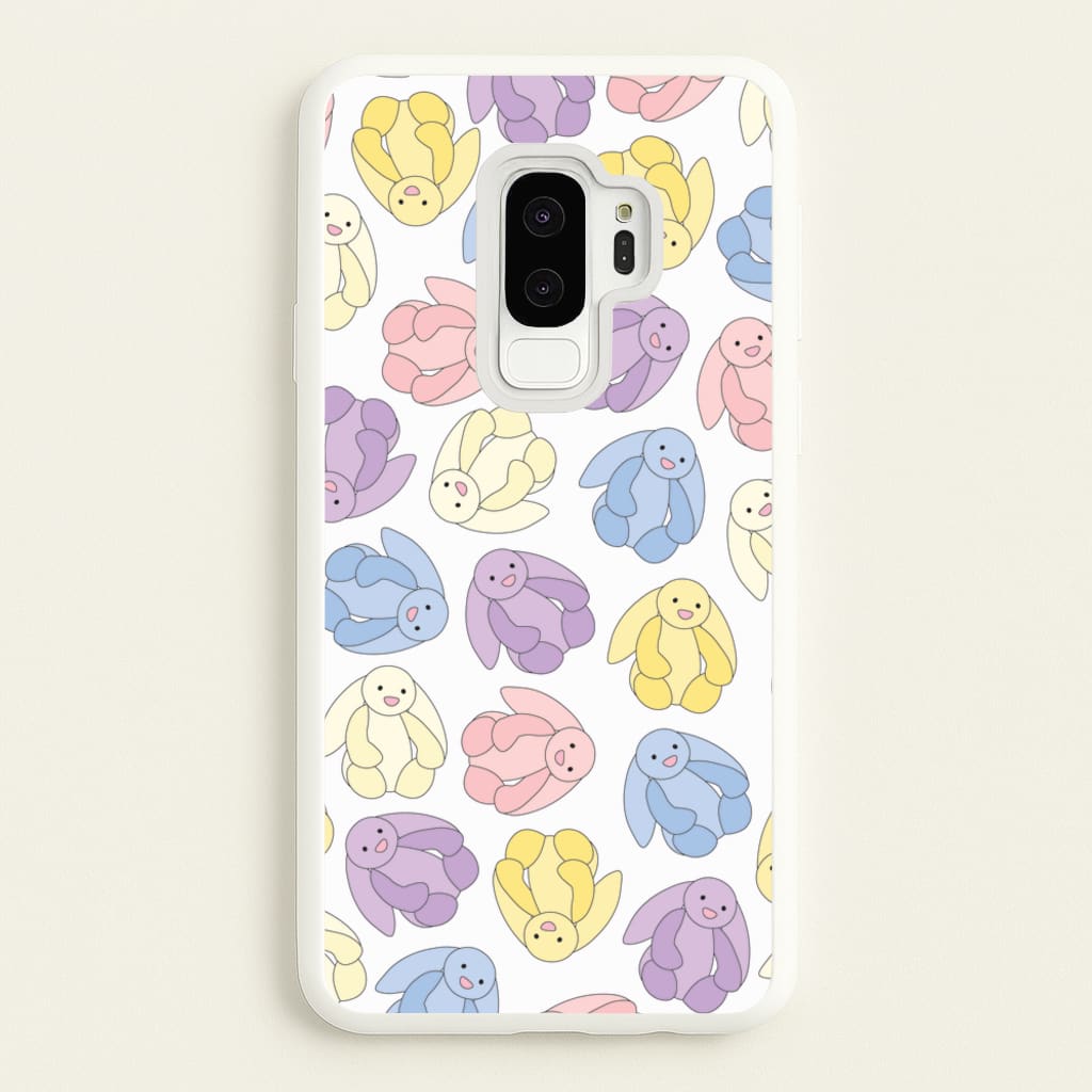 Pastel Bunnies Pattern - Plushy Phone Case for Galaxy S9 Plus