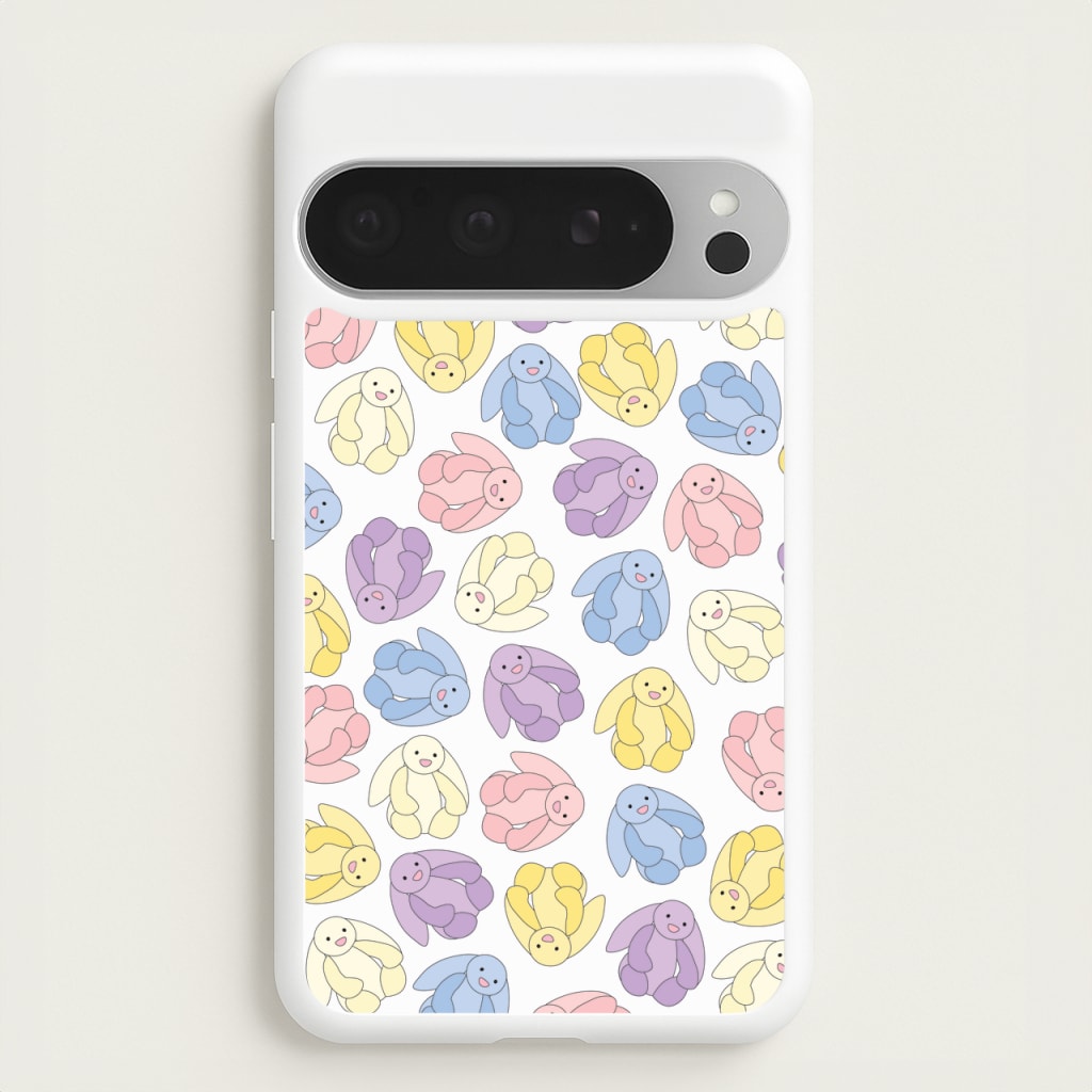 Pastel Bunnies Pattern - Plushy Phone Case for Google Pixel 9 Pro XL