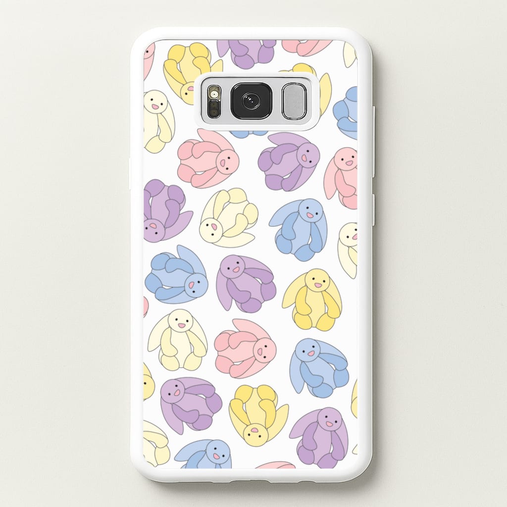 Pastel Bunnies Pattern - Plushy Phone Case for Galaxy S8