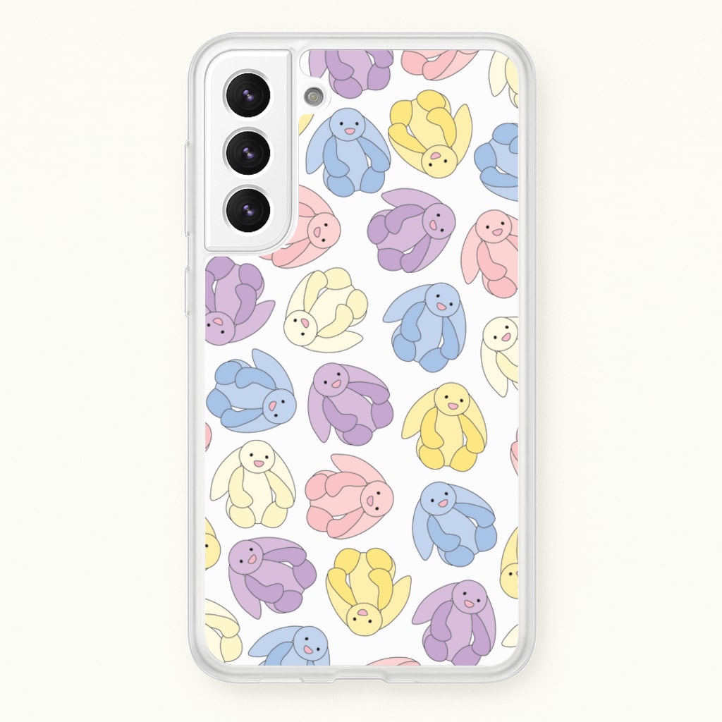 Pastel Bunnies Pattern - Plushy Phone Case for Galaxy S22 Plus