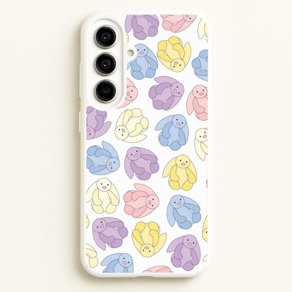 Pastel Bunnies Pattern - Plushy Phone Case for Galaxy A56