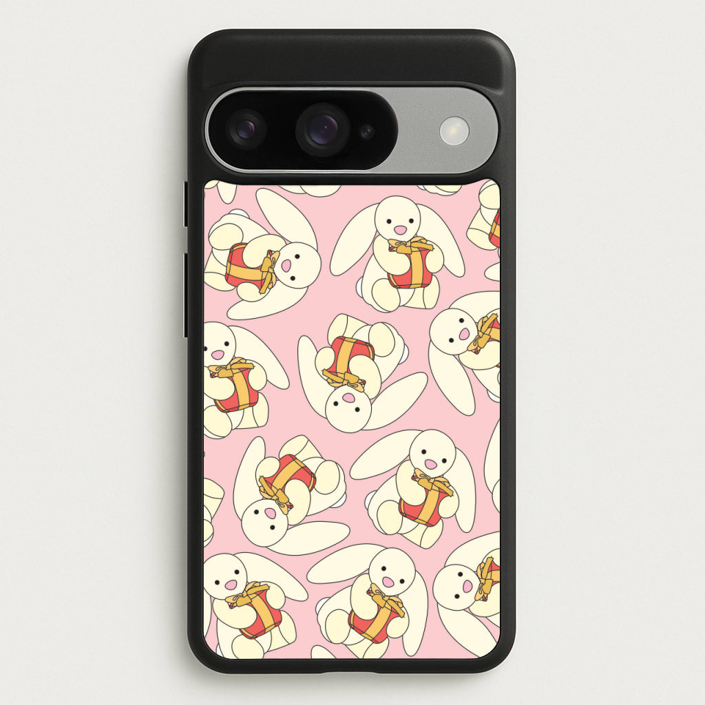 Bunny Present Pattern Phone Case for Google Pixel 10 / 10 Pro