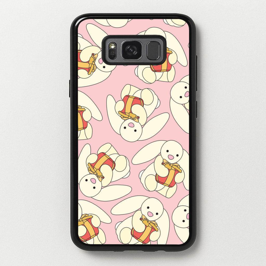 Bunny Present Pattern - Plushy Phone Case for Galaxy S8