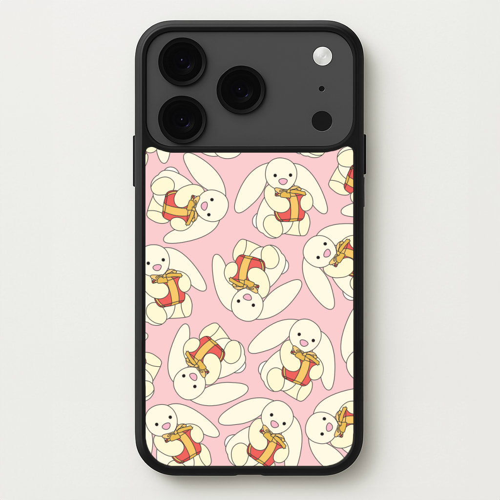 Bunny Present Pattern Phone Case for iPhone 17 Pro Max
