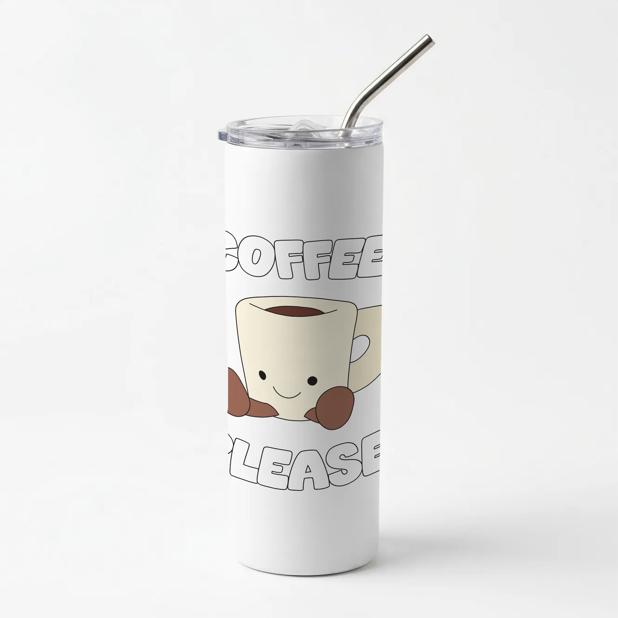 Coffee Please Mug Skinny Tumbler