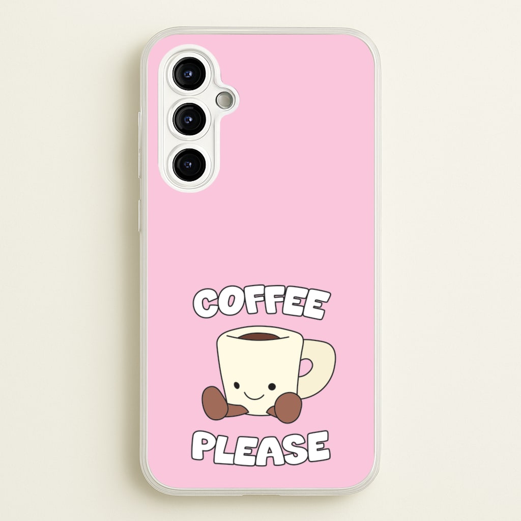 Coffee Please Mug - Plushy Phone Case for Galaxy A54