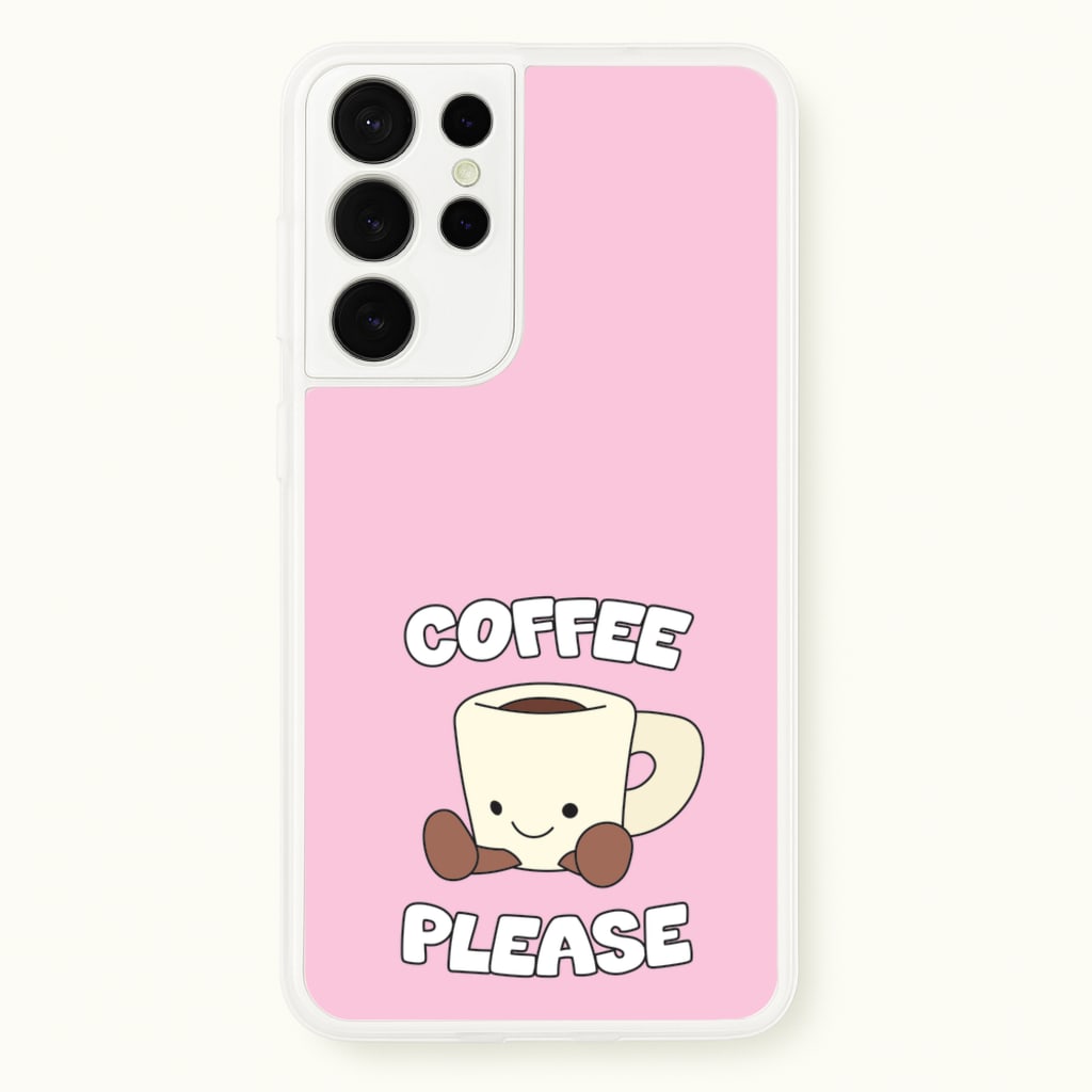 Coffee Please Mug - Plushy Phone Case for Galaxy S21 Ultra