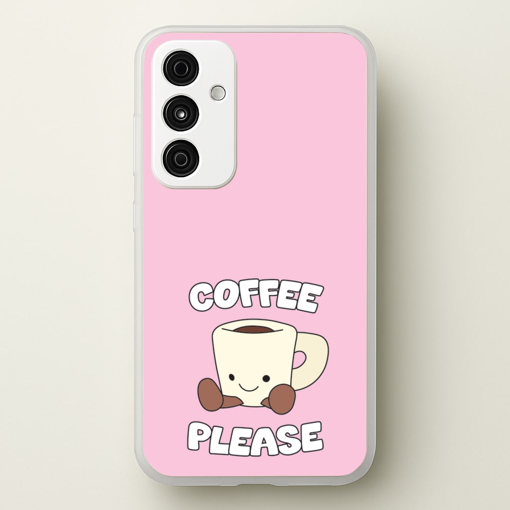 Coffee Please Mug - Plushy Phone Case for Galaxy A35