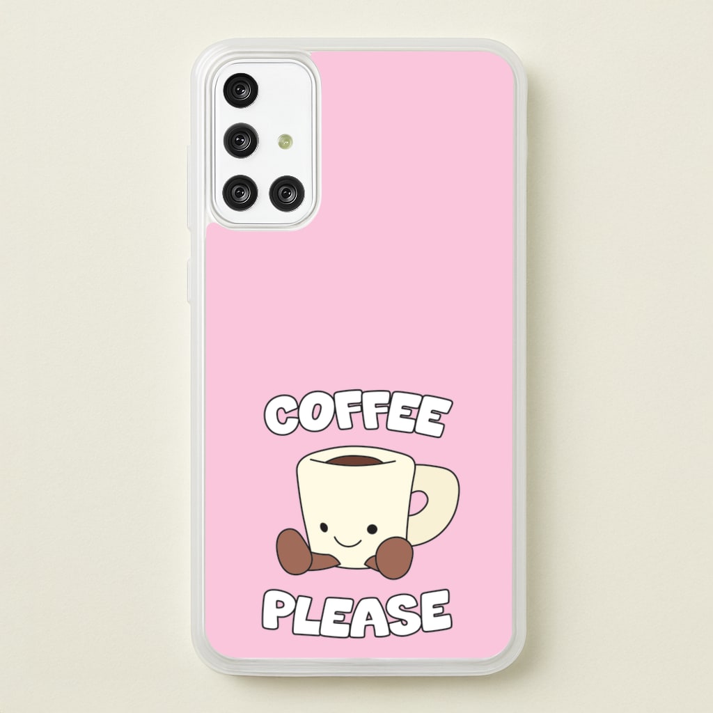 Coffee Please Mug - Plushy Phone Case for Galaxy A71