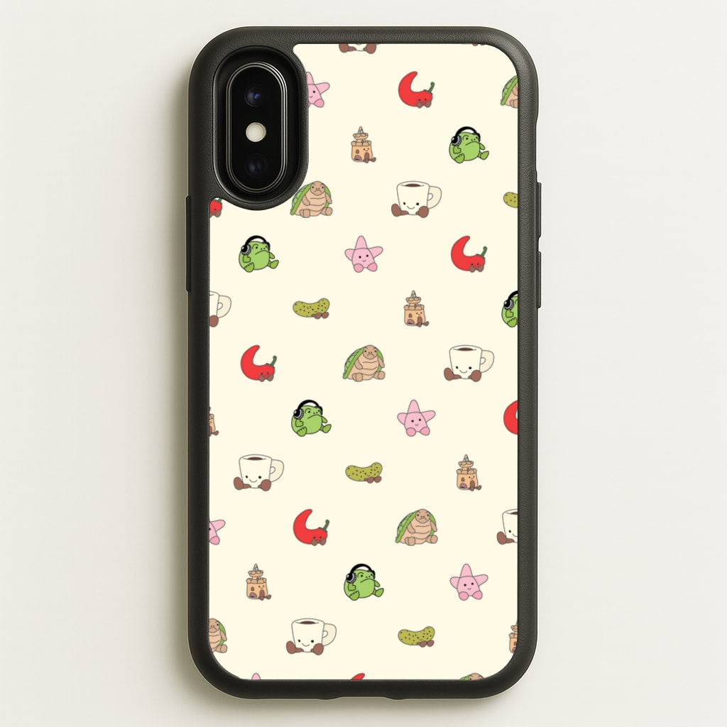 Plushies Pattern - Plushy Phone Case for iPhone X / XS