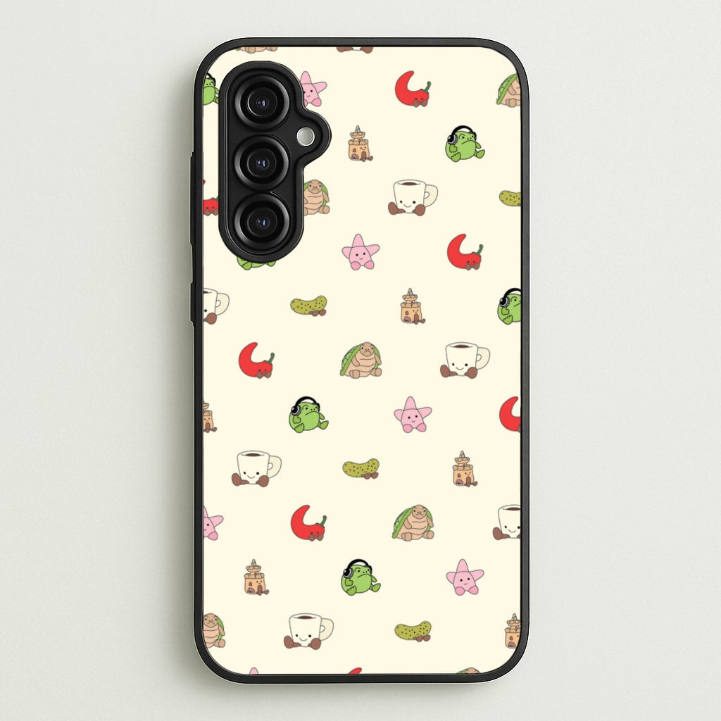 Plushies Pattern - Plushy Phone Case for Galaxy A14