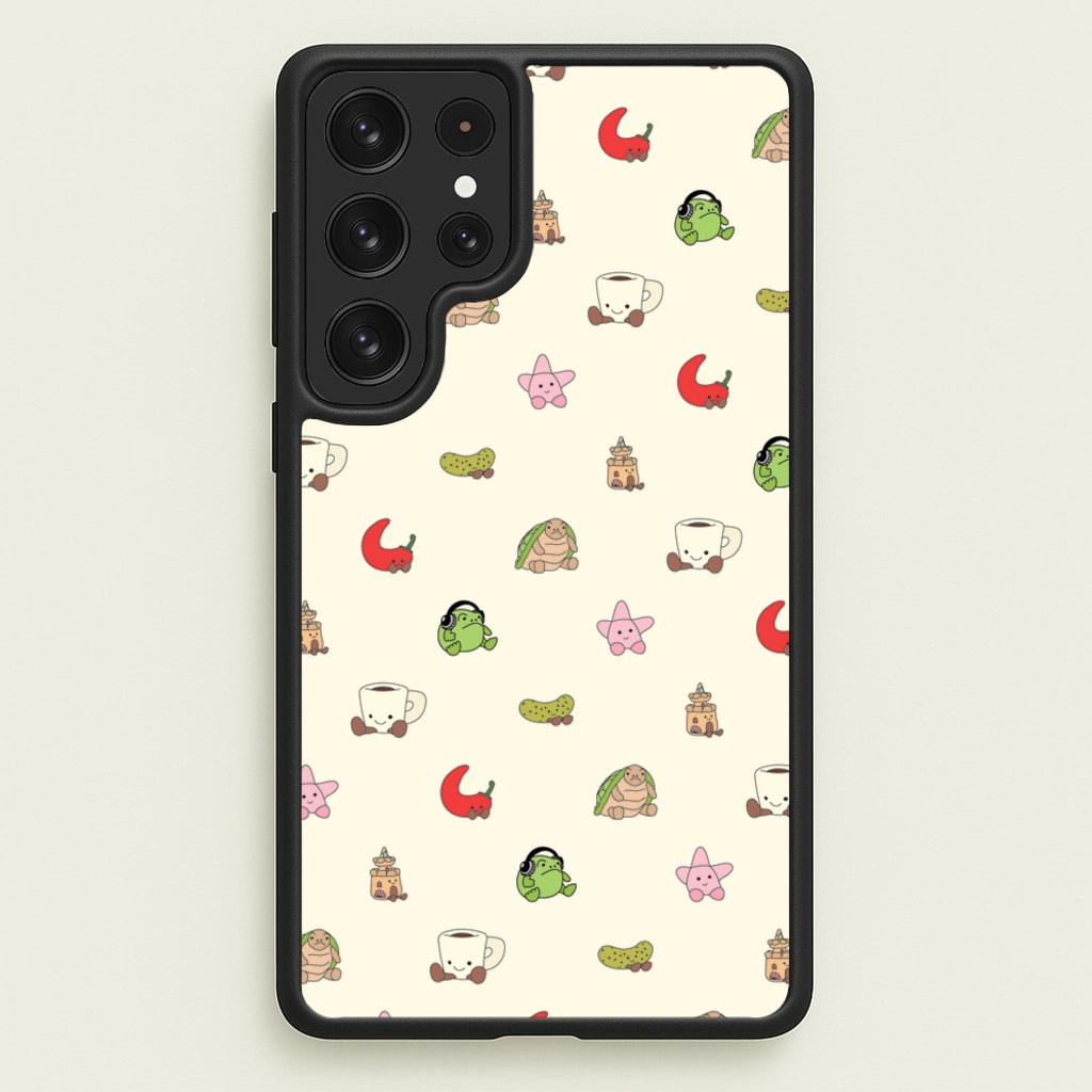 Plushies Pattern - Plushy Phone Case for Galaxy S22 Ultra