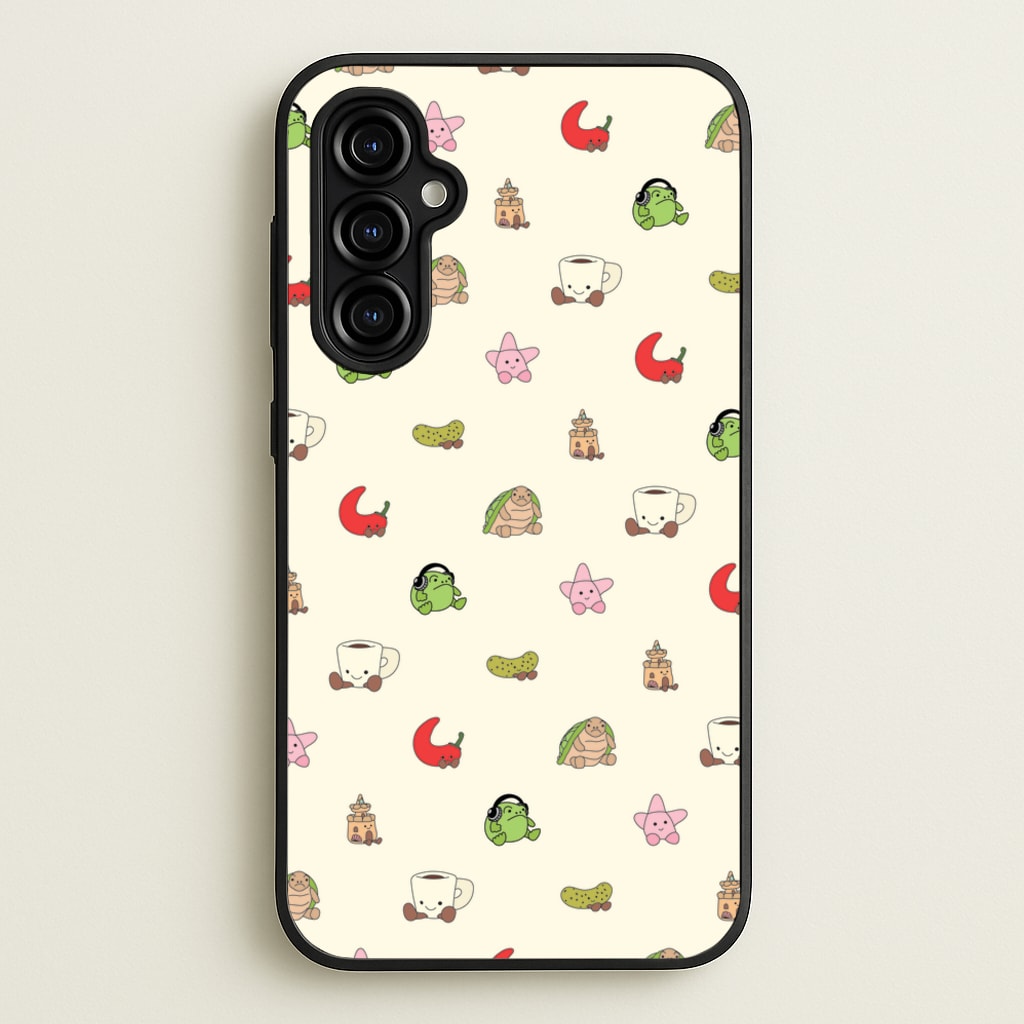 Plushies Pattern - Plushy Phone Case for Galaxy A54