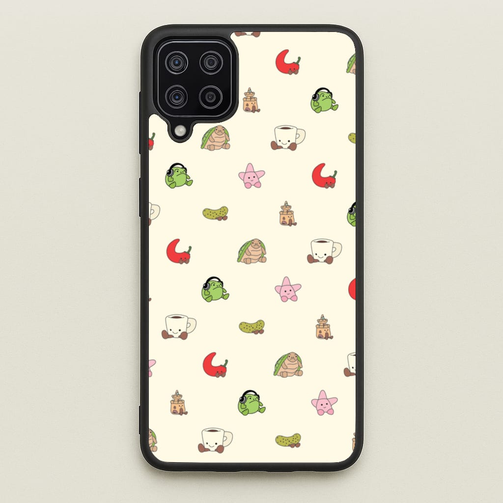 Plushies Pattern - Plushy Phone Case for Galaxy A12