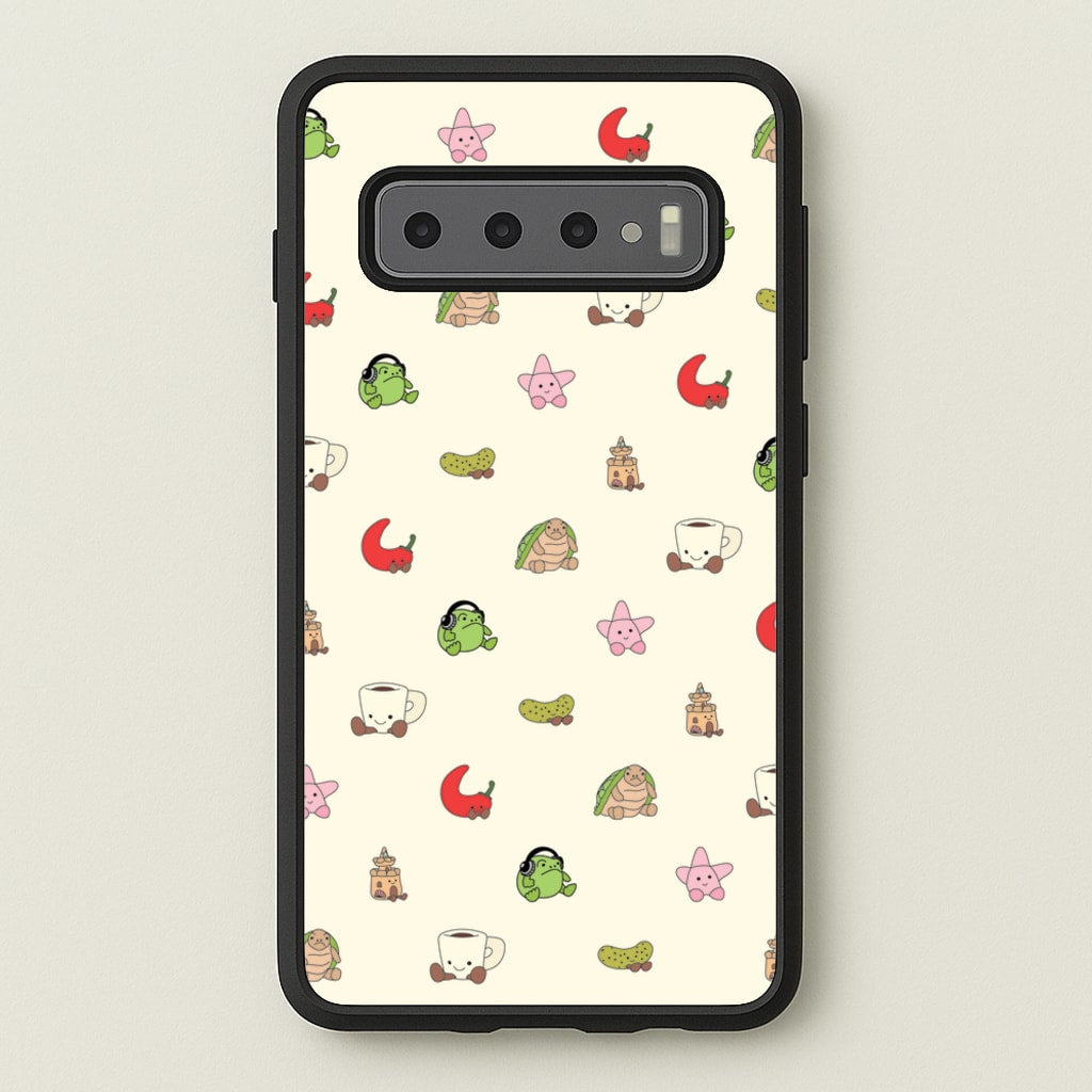 Plushies Pattern - Plushy Phone Case for Galaxy S10