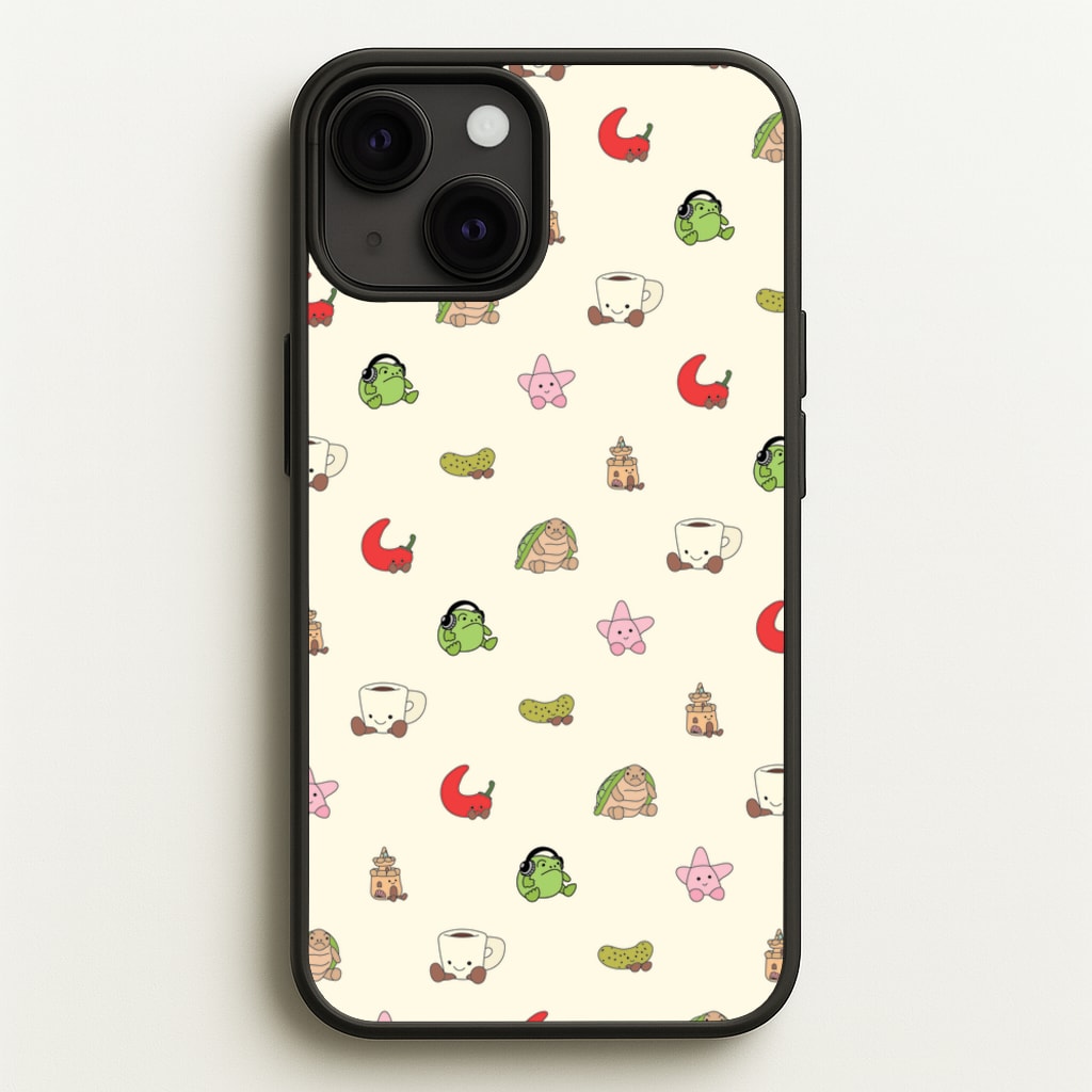 Plushies Pattern - Plushy Phone Case for iPhone 13 Mini