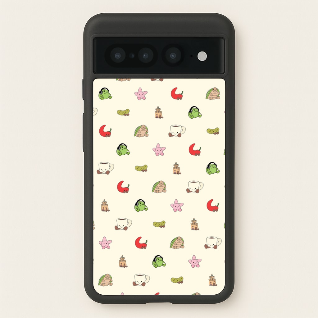 Plushies Pattern - Plushy Phone Case for Google Pixel 7 Pro