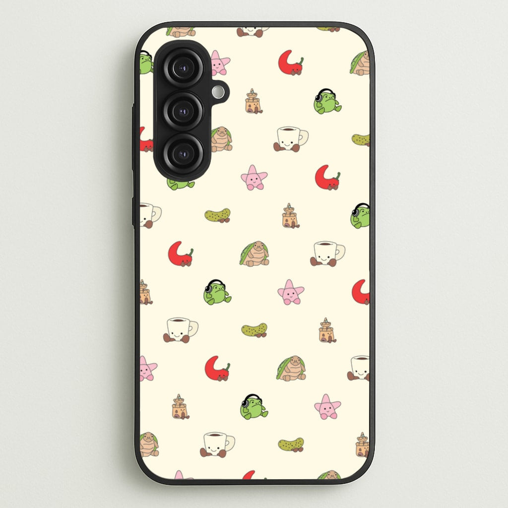 Plushies Pattern - Plushy Phone Case for Galaxy S23FE
