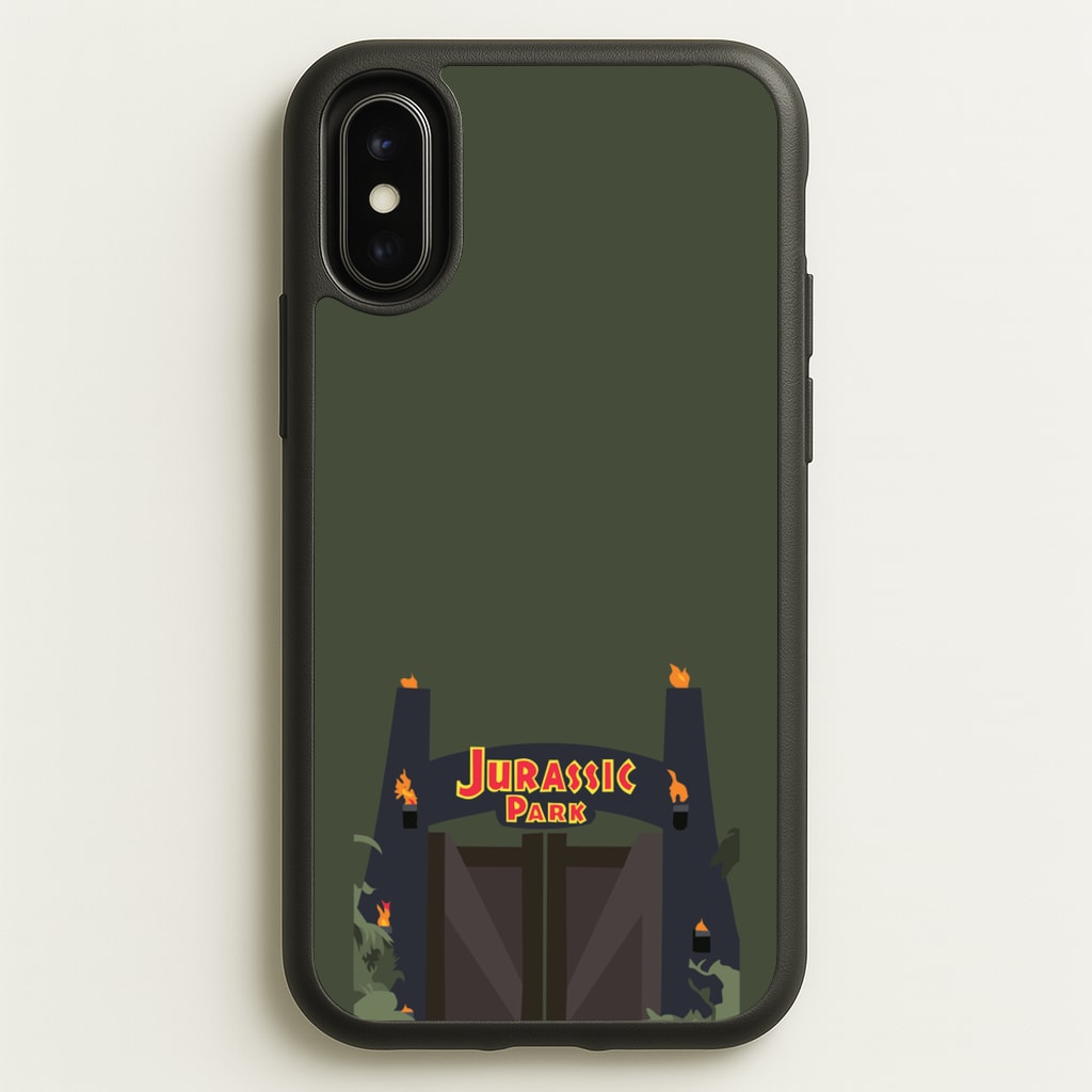 The gate - Dinosaur Park - Jurassic Park Phone Case for iPhone X / XS
