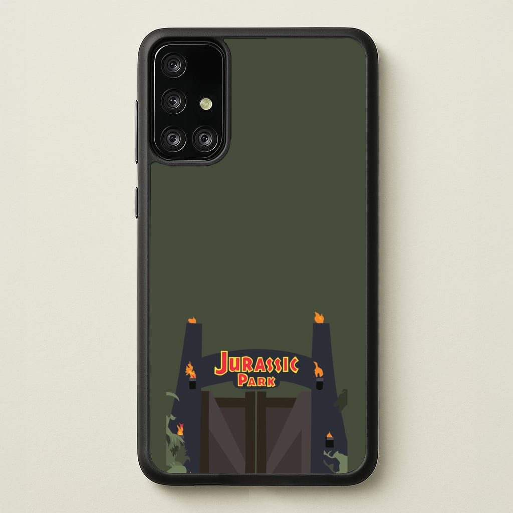 The gate - Dinosaur Park - Jurassic Park Phone Case for Galaxy A71