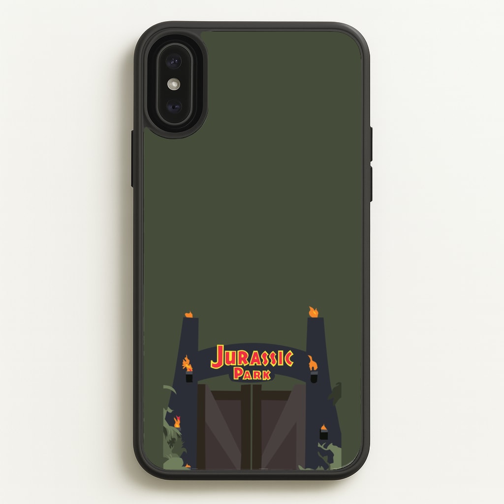 The gate - Dinosaur Park - Jurassic Park Phone Case for iPhone XS Max