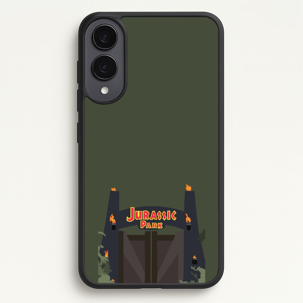 The gate - Dinosaur Park - Jurassic Park Phone Case for Galaxy S25 Edge