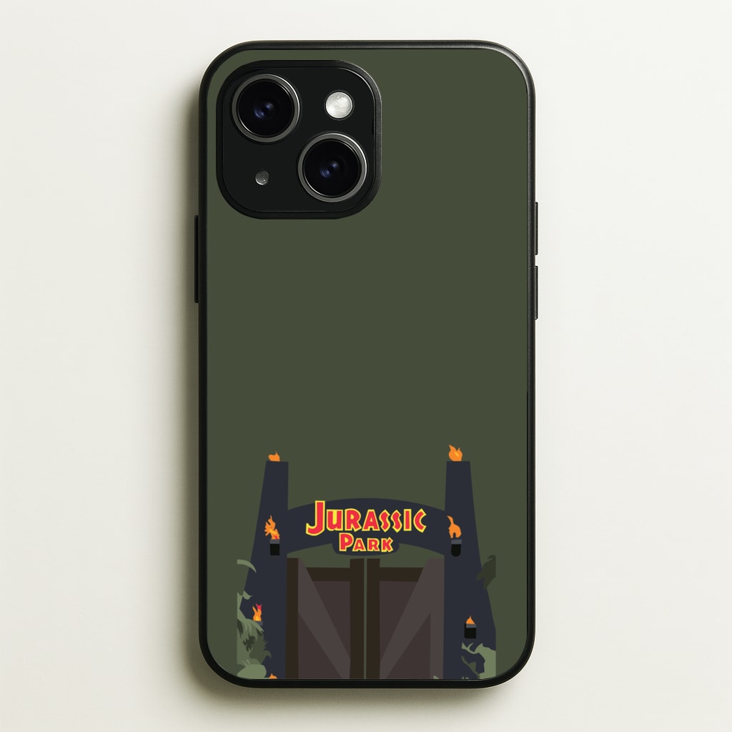 The gate - Dinosaur Park - Jurassic Park Phone Case for iPhone 15 Plus