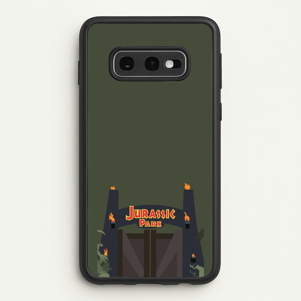 The gate - Dinosaur Park - Jurassic Park Phone Case for Galaxy S10e