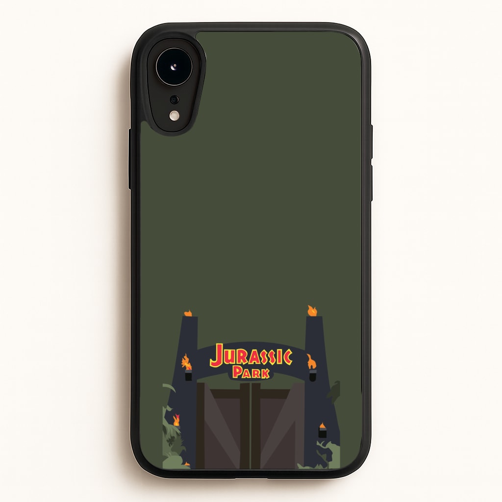 The gate - Dinosaur Park - Jurassic Park Phone Case for iPhone XR