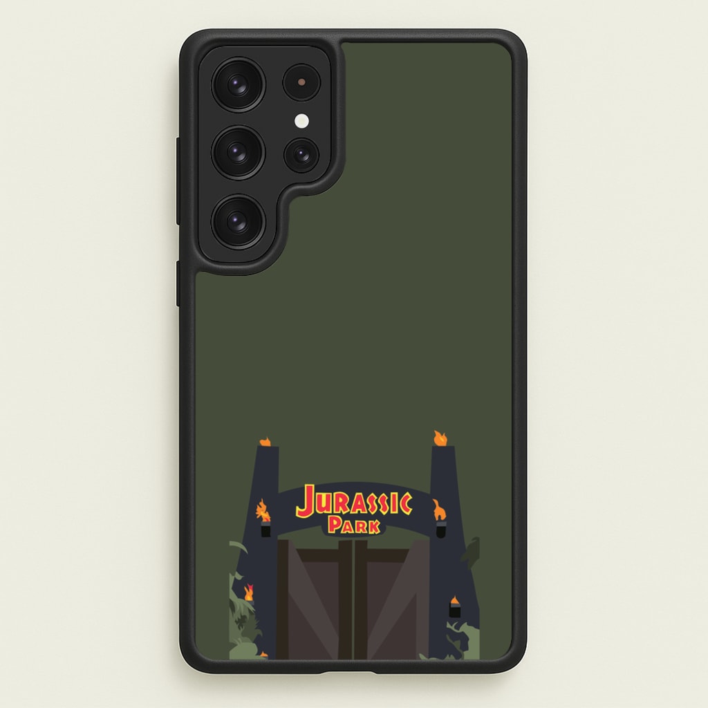 The gate - Dinosaur Park - Jurassic Park Phone Case for Galaxy S22 Ultra