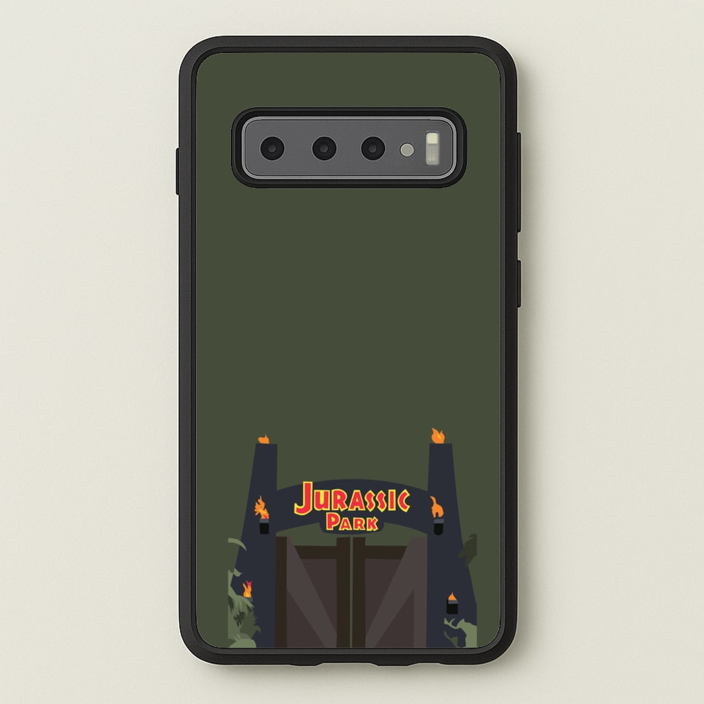 The gate - Dinosaur Park - Jurassic Park Phone Case for Galaxy S10 Plus