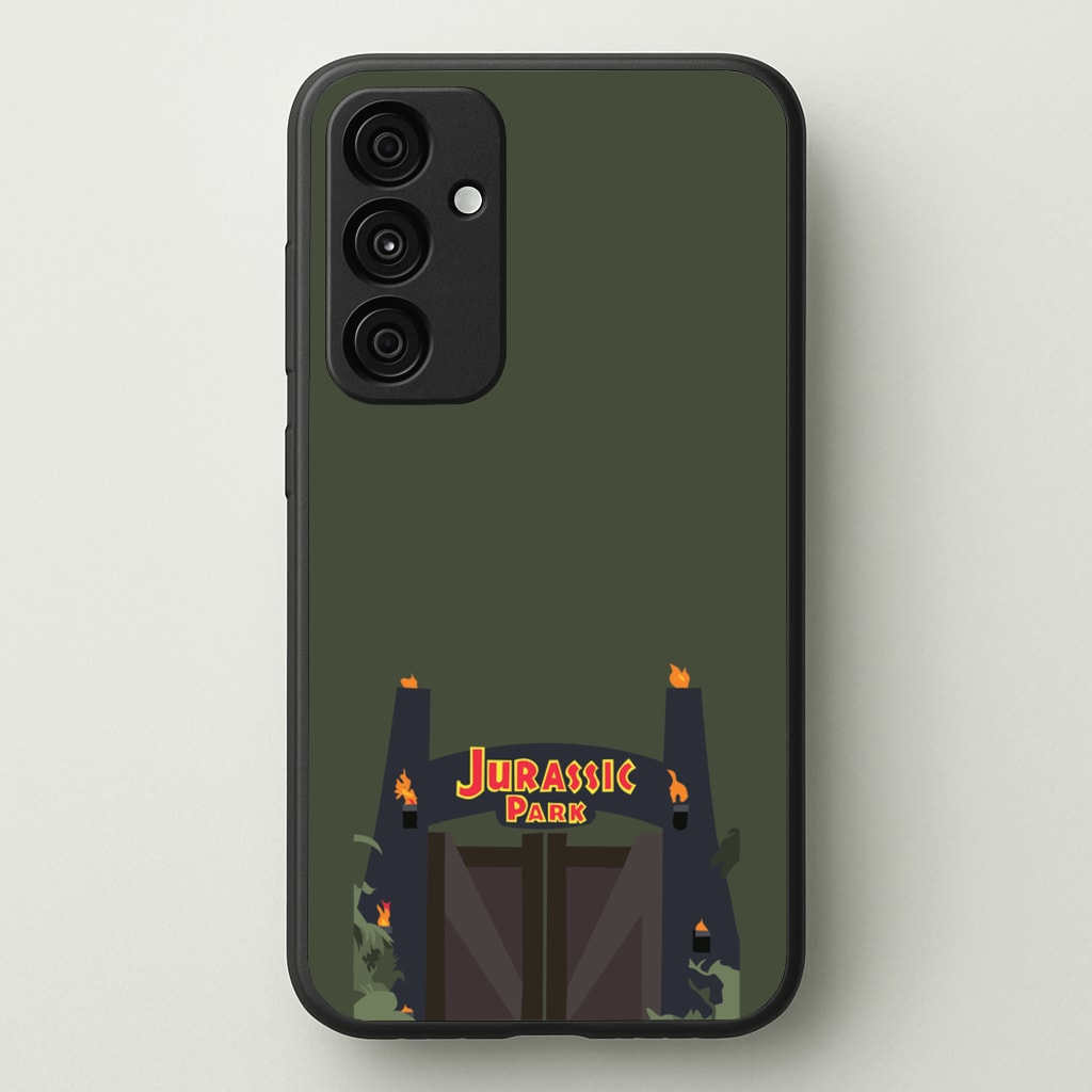 The gate - Dinosaur Park - Jurassic Park Phone Case for Galaxy A55