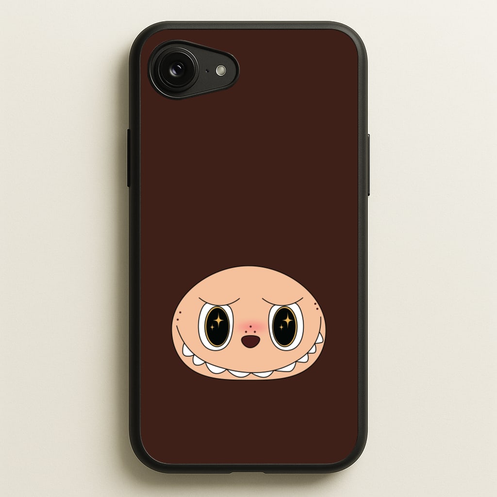 Cute Brown Monster Face - Plushy Phone Case for iPhone 16e