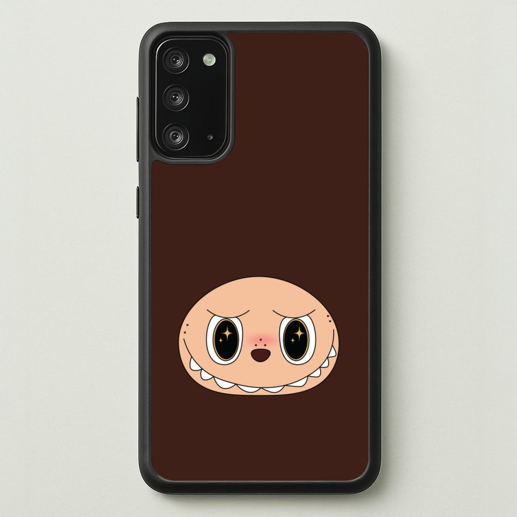 Cute Brown Monster Face - Plushy Phone Case for Galaxy Note 20