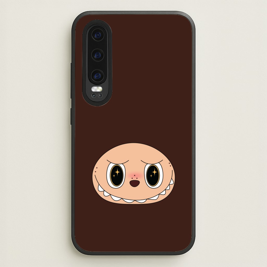 Cute Brown Monster Face - Plushy Phone Case for Huawei P30