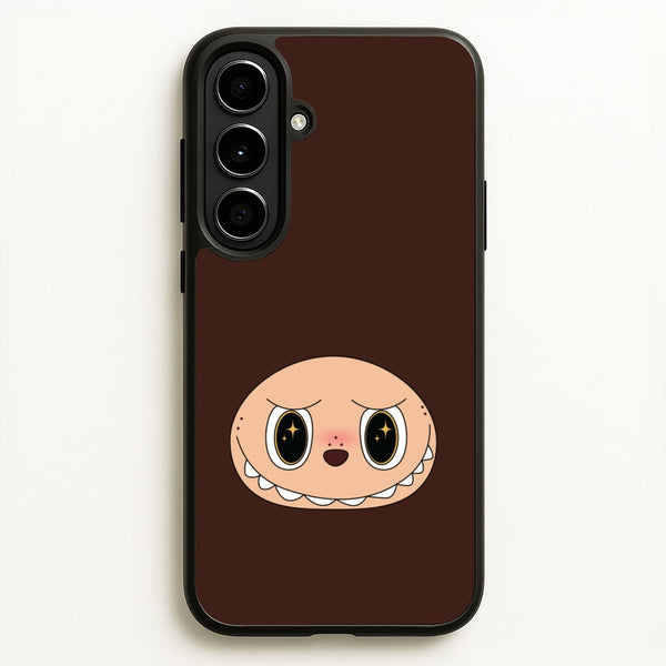 Cute Brown Monster Face - Plushy Phone Case for Galaxy A56