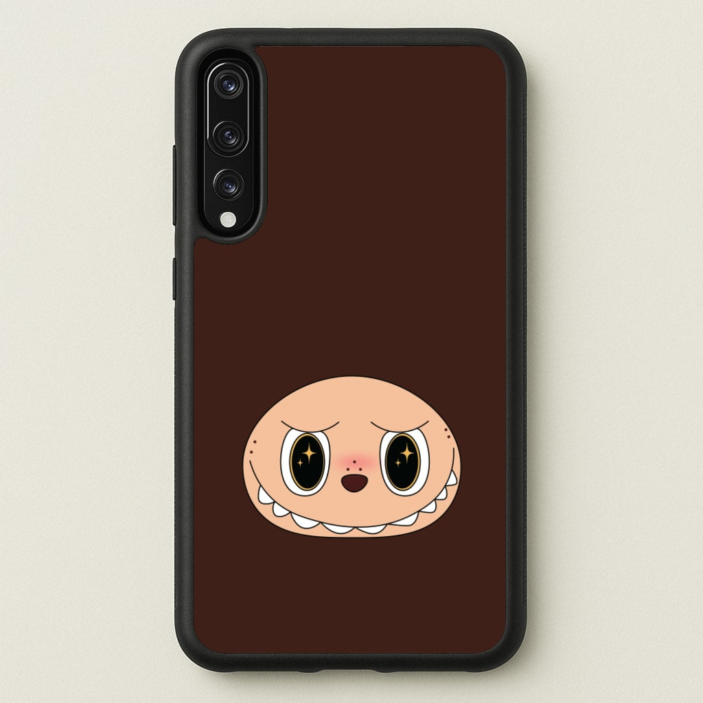 Cute Brown Monster Face - Plushy Phone Case for Huawei P20 Pro